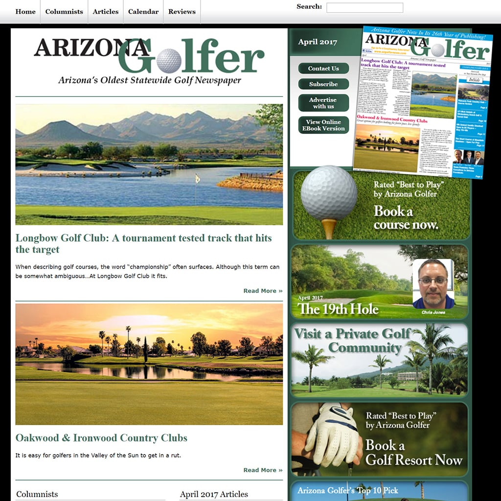 Arizona Golfer News