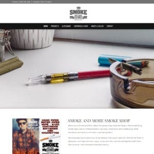 Smoke and More Smoke Shop Website